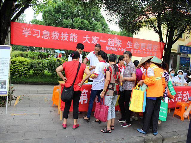 盈江县红十字会开展“世界急救日”宣传活动1