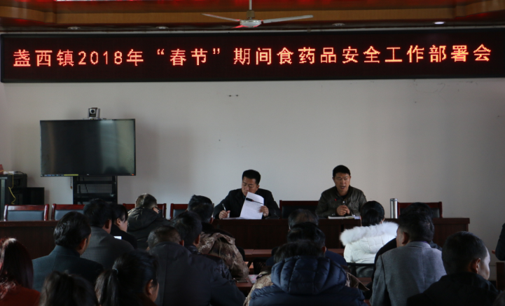 盏西镇多举措确保春节食药品安全