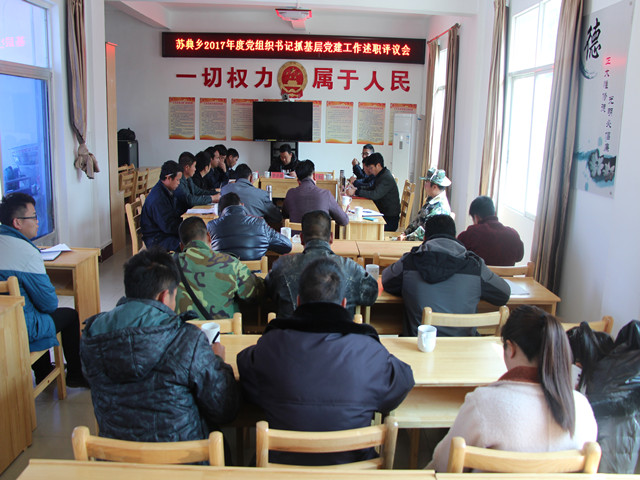 苏典乡开展2017年度党组织书记抓基层党建工作述职评议