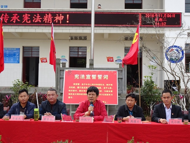 盈江县勐弄乡九年一贯制学校开展2018年宪法宣传活动1